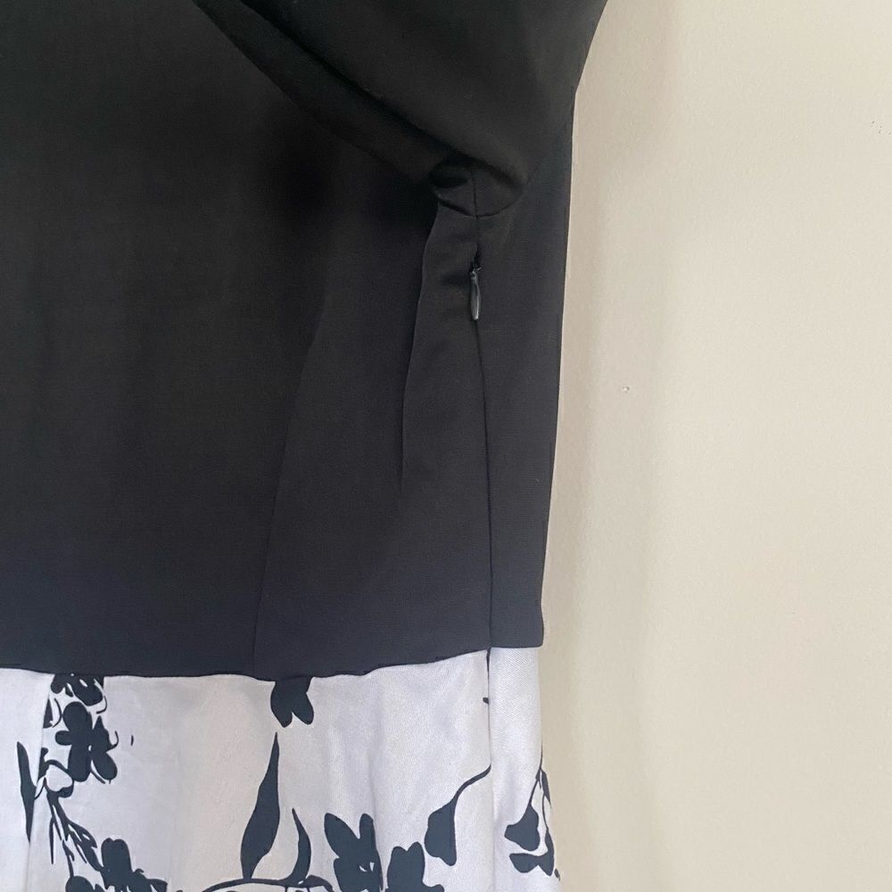 Mixfeer Dress Black White Floral Long Sleeve Womens Size Medium NEW - Picture 5 of 8